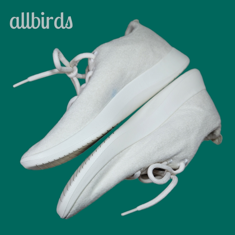 allbirds Women’s White Wool Runner Sneaker - Picture 8 of 13